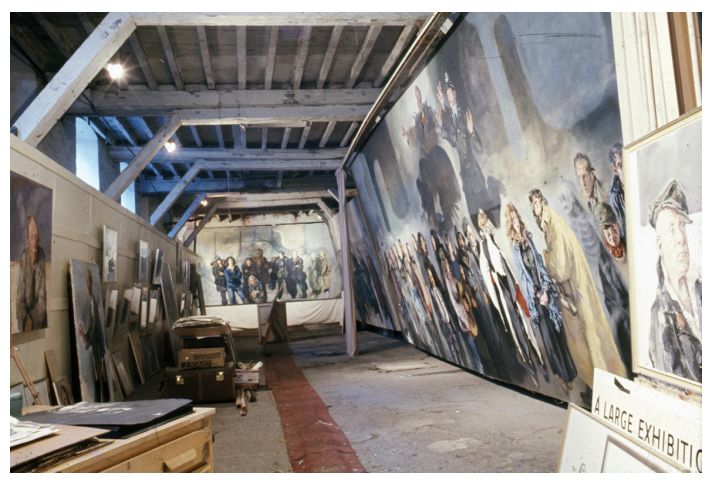 View of 'Jacob's Ladder' studio during the Vagrancy exhibition, 1973.